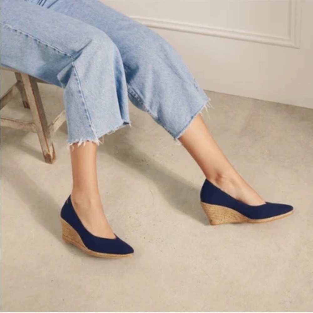 “VISCATA” Roses Canvas Espadrille Wedges